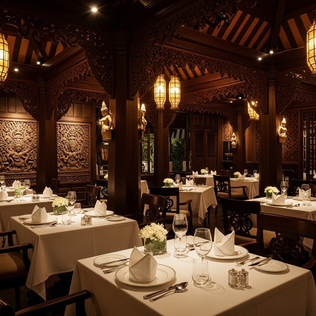 Intérieur du restaurant Angkor Thom